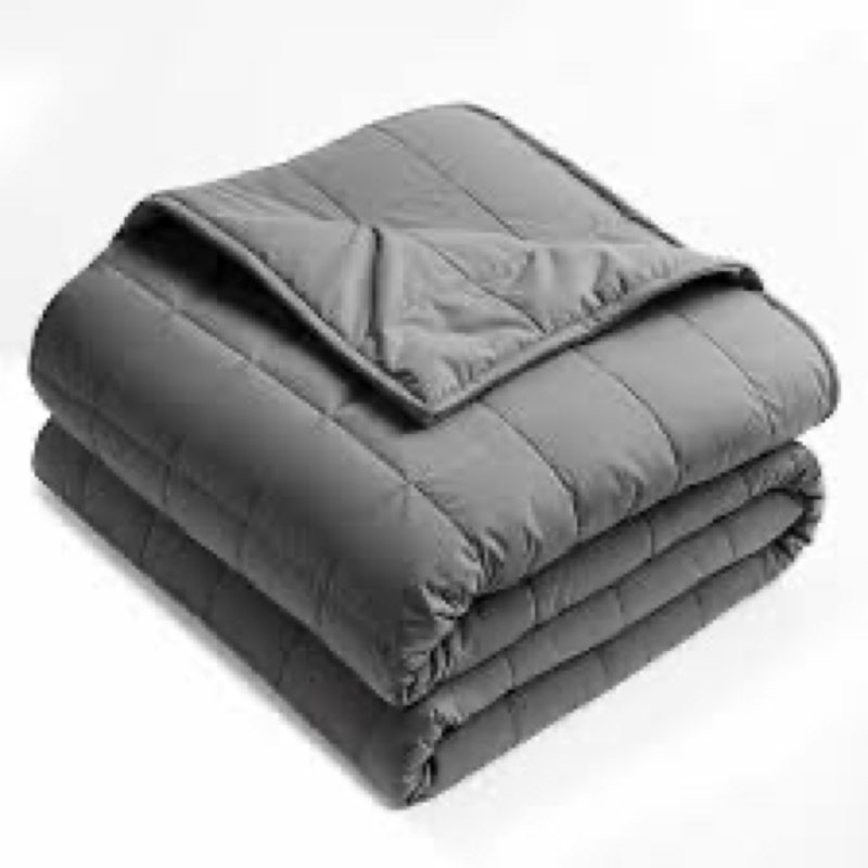 Smart Queen Weighted Blanket for Adults,(60"x80",20lbs Grey) Full Size Soft Cooling Heavy Blanket fo
