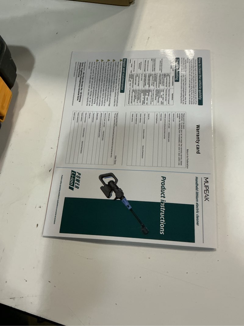 Condition photo showing New/Like New for Cordless Pressure Washer, 1100PSI-Brushless Portable Power Washer with 2 Batteries, 3 Modes Adjustable/6 in 1 Nozzle, 21V 4.0Ah Battery Powered Pressure Washers for Home, Car, Garden