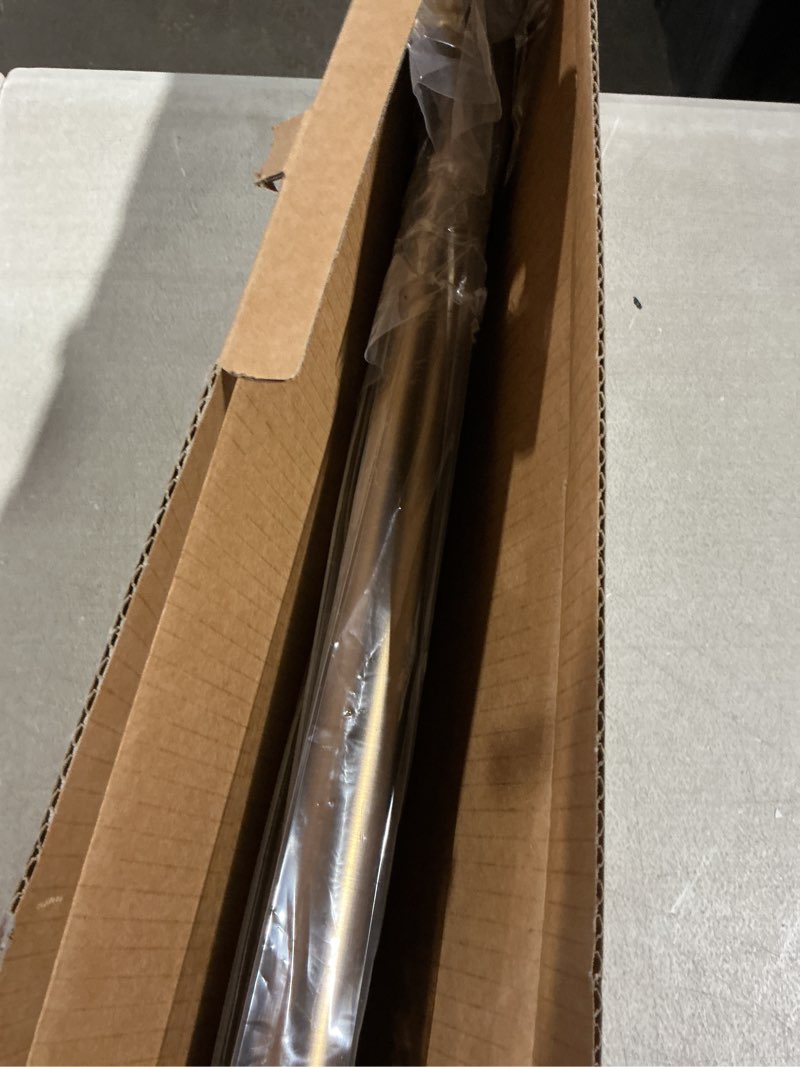 Condition photo showing Good Condition for ivilon drapery window curtain rod - end cap style design 1 inch pole. 72 to 144 inch color warm gold
