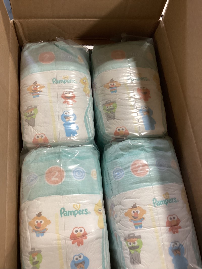 Condition photo showing New/Like New for pampers diapers - baby dry - size 2, 112 count, absorbent disposable infant diaper (packaging may vary) size 2 112