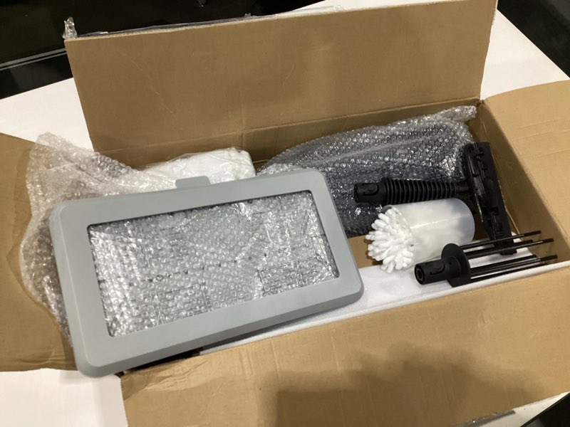 Condition photo showing As Is for SENMO Steam Mop, 14-in-1 Detachable Steam Cleaner for Home and Floor, 1300W 228°F Deep Cleaning MultiPurpose Floor Steamer with 14 Attachments for Hardwood Floors, Tile, Grout, Furniture, Carpet, Wall Black, SIMILAR TO PHOTOS, NOT EXACT 