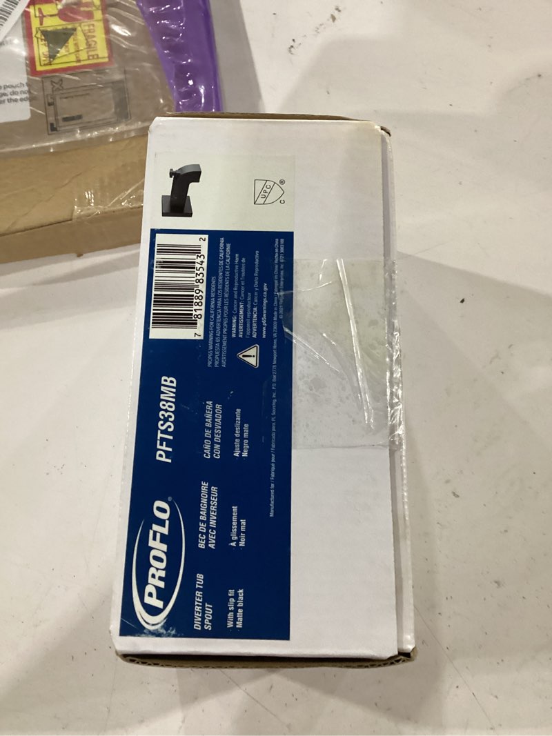 Condition photo showing Good Condition for proflo pfts38 kelper 5-9/16" integrated diverter tub spout - matte black