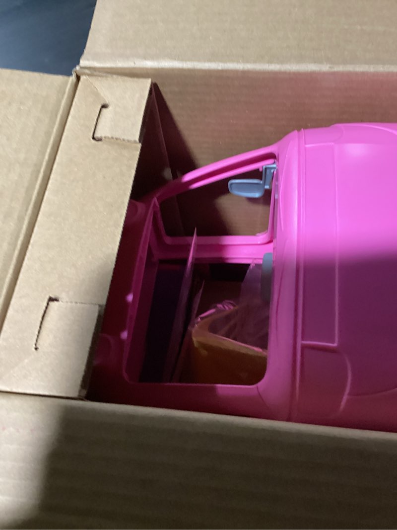 Condition photo showing New/Like New for Barbie Dream Camper New for 2025 Playset with Roof Tent, Swing Chair, Fishing Pond, BBQ Grill with Color-Change Feature & 60+ Accessories Including Dough
