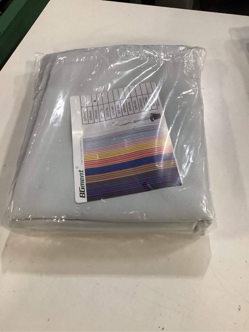 Condition photo showing New/Like New for bgment greyish white thermal insulated blackout curtains for bedroom, 100% black out curtains noise reduce light blocking winter curtains, each panel 52 x 63 inch 52"w x 63"l (pack of 2) greyish white