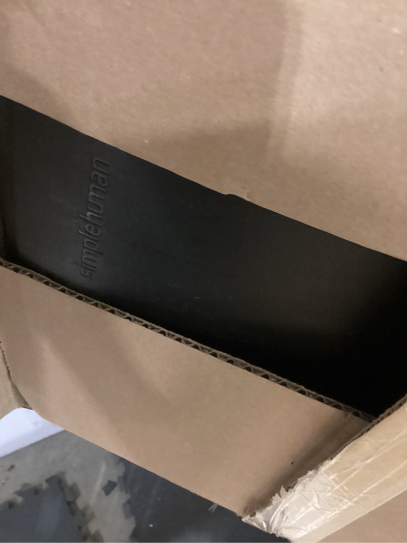 Condition photo showing Good Condition for simplehuman 50 liter / 13 gallon semi-round kitchen step trash can with secure slide lock, black plastic