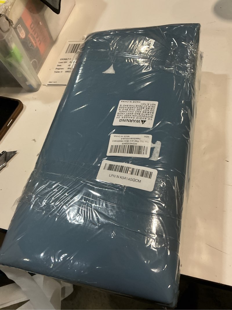 Condition photo showing New/Like New for 4PCS Anti-Collision Wall Padding 3D Peel and Stick Headboard Upholstered Wall Panels Blue Wall Mounted Headboard Soundproof Wall Panels 4 Blue