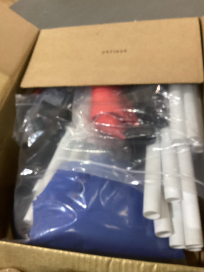 Condition photo showing Good Condition for portable cornhole set pvc framed corn holes outdoor game set with 2 cornhole boards, 8 cornhole bean bags and carrying case, camping games indoor outdoor for adults, travel camping accessory red & blue framed