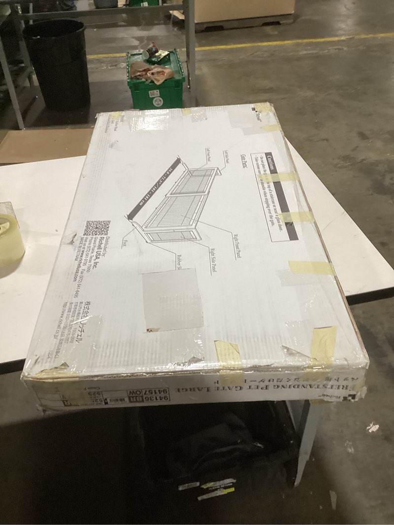 Condition photo showing Good Condition for Richell Wood Freestanding Pet Gate, Large, Autumn Matte Finish