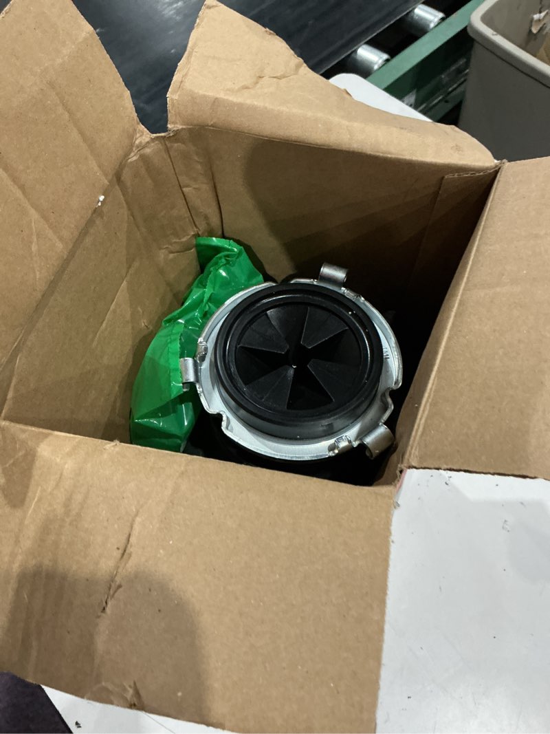 Condition photo showing As Is for insinkerator badger 5xl continuous feed 1/2-hp septic safe corded garbage disposal