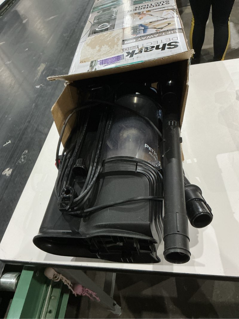Condition photo showing As Is for used shark detect pro lift-away adv bagless upright vacuum with duoclean detect, hepa filter, anti-allergen, powerful suction, and odor neutralizer technology, evergreen, la802 detect lift-away pro (evergreen)