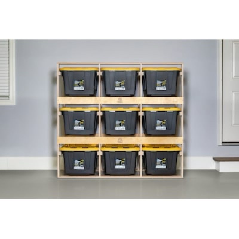 project source 64.31-in w x 28.75-in d x 59-in h 9 -tier heavy duty brown and wood frame kit