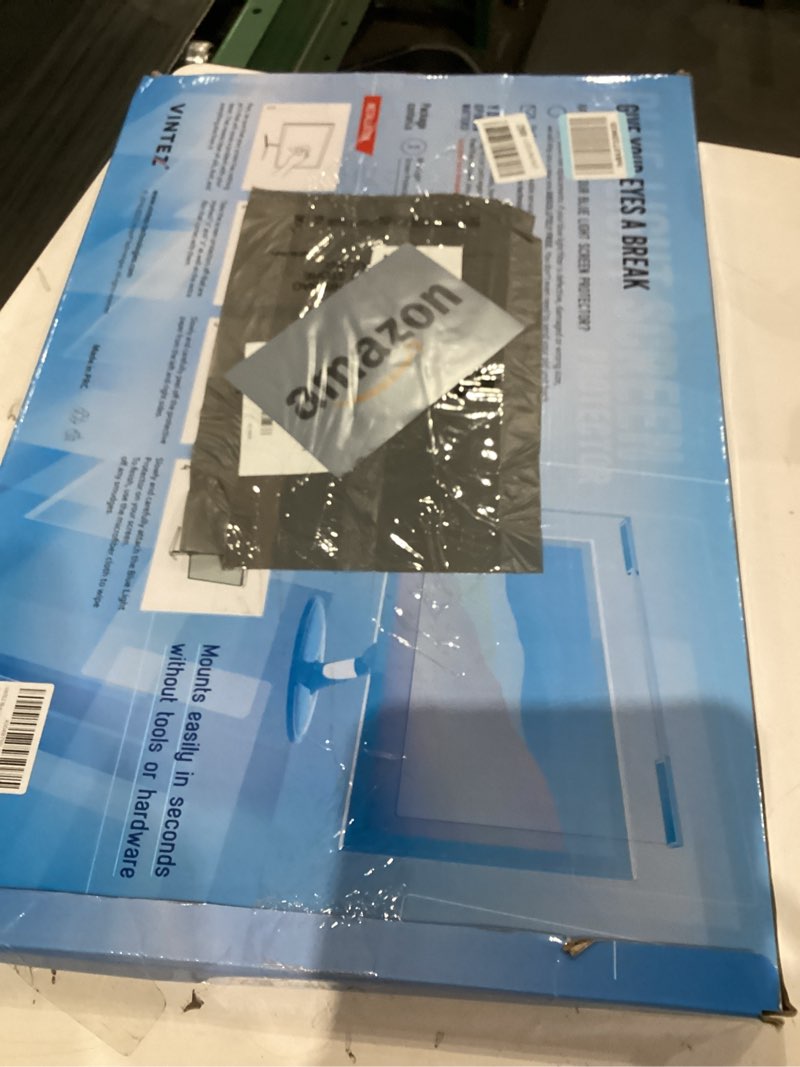 Condition photo showing As Is for VINTEZ Blue Light Screen Protector for 27 Inch Computer Monitor and Laptop – Anti-UV Blue Light Blocking Film for Desktop PC, Eye Protection Filter, 24" x 14", 2 Pack [2 Pack] Acrylic 27" DIAGONAL (16:9) Blue Screen for Monitor