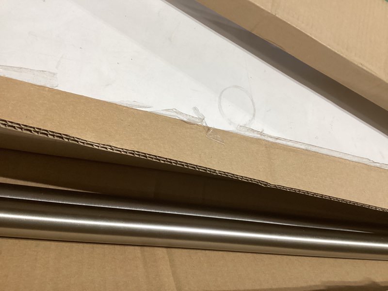 Condition photo showing New/Like New for Umbra Cappa Curtain Rod, Includes 2 Matching Finials, Brackets & Hardware, 66 to 120-Inches, Nickel