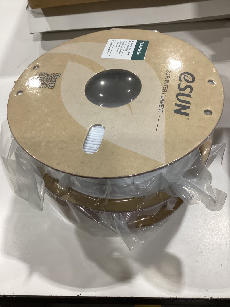 Condition photo showing New/Like New for esun pla basic filament 1.75mm, 1kg spool (2.2 lbs) 3d printer pla filament, fits for most fdm 3d printers, fire engine red+cold white 2kg-fire engine red+cold white 2kg