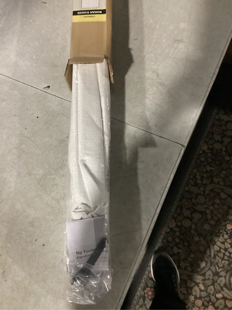 Condition photo showing New/Like New for Cordless Roman Shades for Windows, Light Filtering or Blackout Roman Blinds, Thermal Insulated, UV Protection, Privacy, Customizable Size for Home, Office, Drill Basic Type Drill-basic Type Custom Size