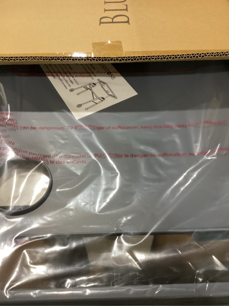 Condition photo showing New/Like New for bluestone walker tray- upright with holders-universal table fits most standard folding walkers-home mobility medical equipment accessories, 1 count (pack of 1)