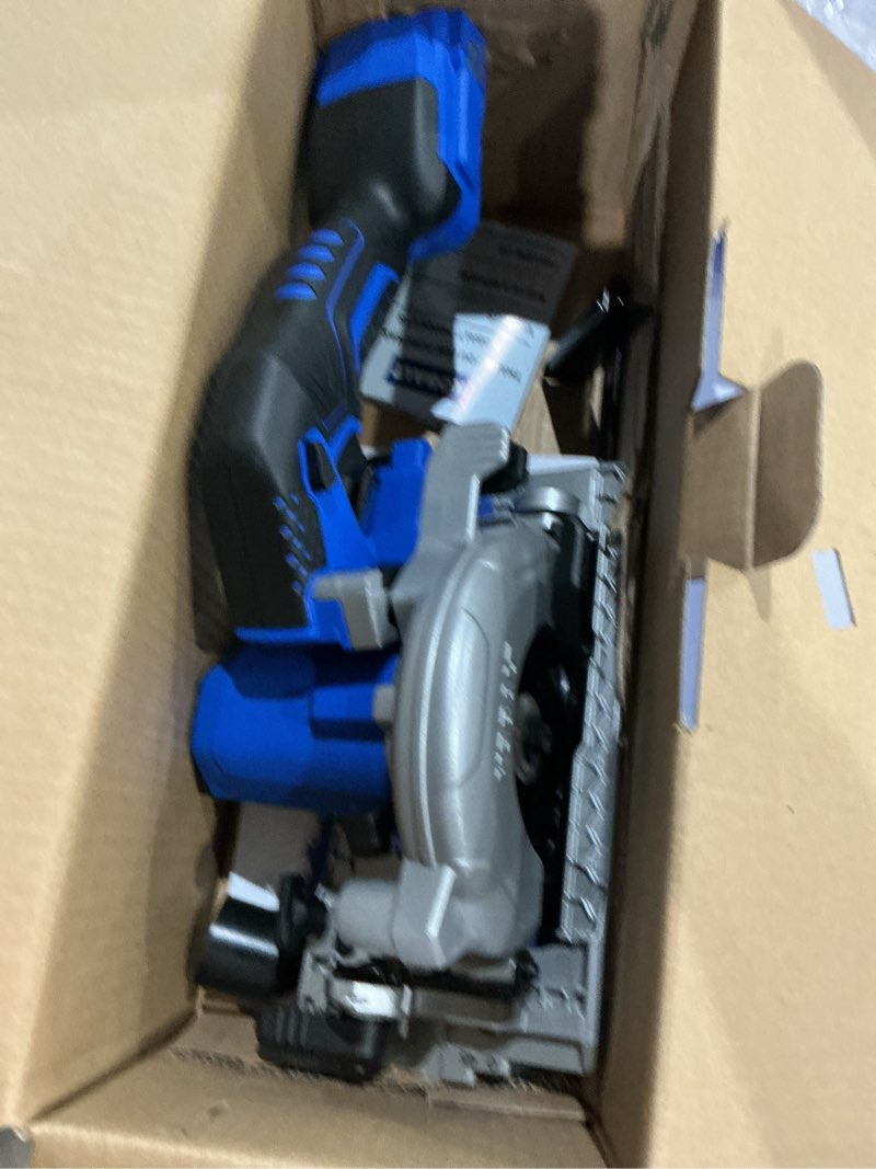 Condition photo showing As Is for kobalt 24-volt 4-1/2-in brushless cordless circular saw (battery and charger not included)