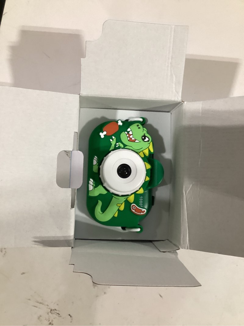 Condition photo showing Good Condition for kids camera boys toys for 3 4 5 6 7 8 9 years old boys, 48mp dual lens kids digital camera christmas birthday gifts, 1080p hd video selfie toddler camera with 32g sd card green