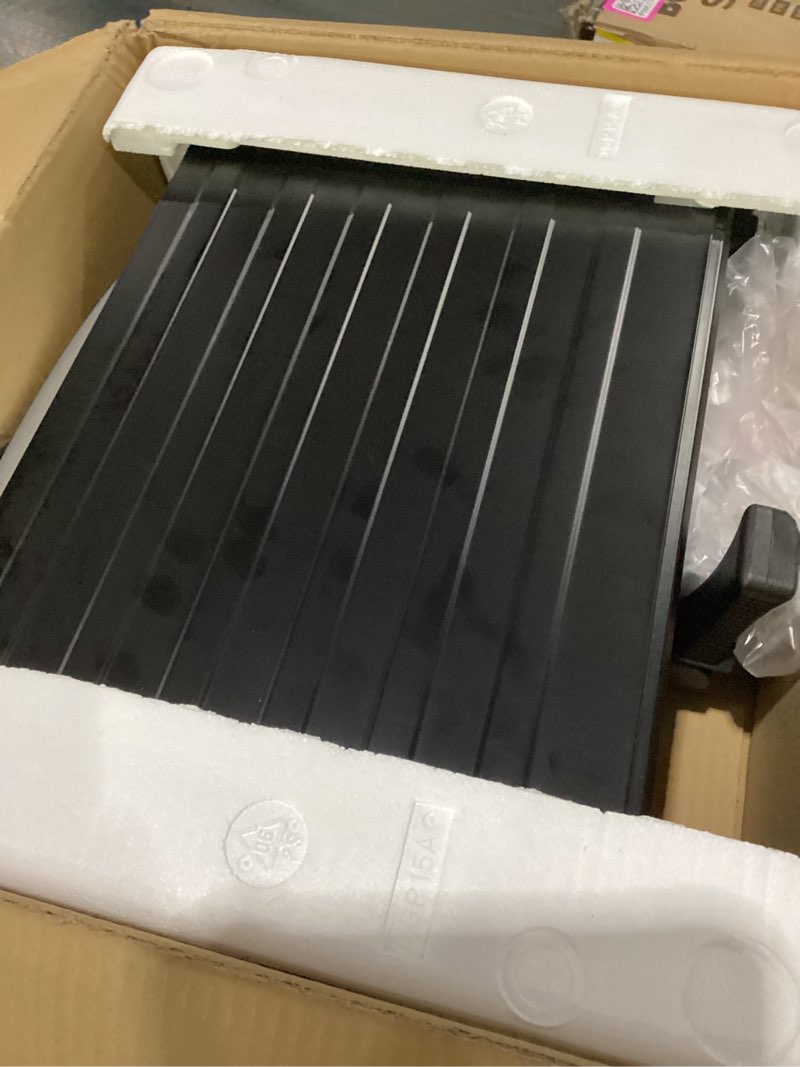 Condition photo showing New/Like New for Anatole Electric Pizza Oven 12" 1800W Indoor Countertop Pizza Maker Time Temperature Adjustable Multifunctional Pizza Cooker with Removable Grill Crumb Tray ETL Certified Black