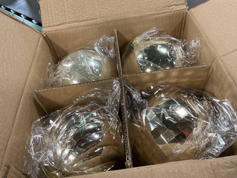 Condition photo showing Good Condition for Zubebe 8 Pcs 6"(150 Mm) Large Christmas Balls Ornaments 8 Styles Giant Plastic Christmas Balls Oversized Huge Big Hanging Outdoor Ornaments for Holiday Party Xmas Tree Decor(Champaign Gold)