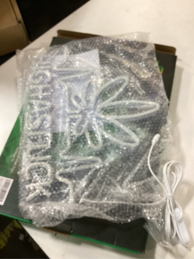 Condition photo showing New/Like New for JFLLamp Leaf Weed Neon Signs LED Neon Lights Signs for Wall Decor Bedroom Suitable for Living Room Bar Game Room Hotel Birthday Party Restaurant Christmas Unique Gift for Lover 16 * 12 Inch(Green)
