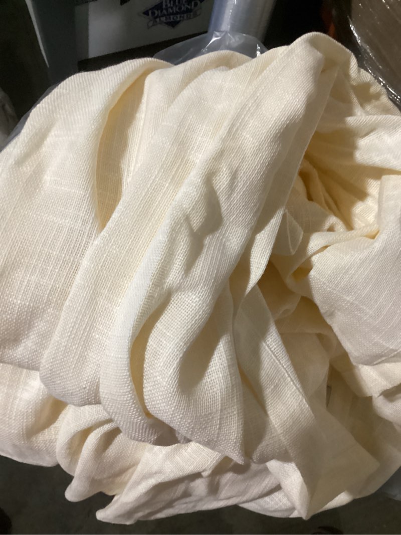 Condition photo showing Good Condition for european linen sheer curtain 48x108”