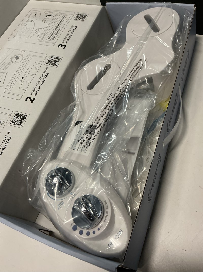 Condition photo showing New/Like New for LUXE Bidet NEO 120 - Single Nozzle, Self-Cleaning, Non-Electric Bidet Attachment for Toilet Seat, Adjustable Water Pressure, Rear Wash (White)
