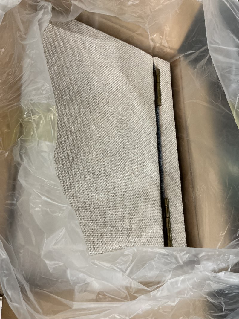 Condition photo showing Good Condition for 17.13" H Dog Stairs for Small Dogs, 2-in-1 Pet Steps & Ottoman - Foldable Dog Stairs for Couch, Non-Slip Wooden Pet Stairs for Puppy Senior Injured Dogs (Light Beige)