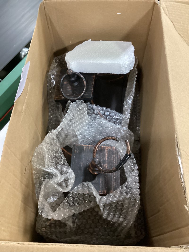 Condition photo showing Good Condition for yakii 14" decorative candle lantern led flameless candle timer, plastic led candle & holder, indoor & outdoor hanging lights,christmas day decoration (antique copper brushed 2 pcs) antique copper brushed2 pcs