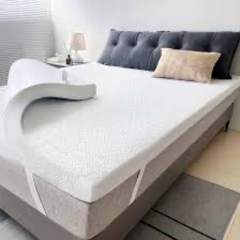 Airensky Queen Mattress Topper, Cooling Gel Infused Memory Foam Topper with Removable Skin-Friendly 