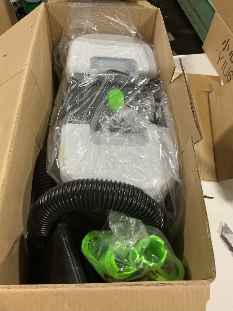 Condition photo showing As Is for upholstery & couch cleaner machine, 18kpa portable carpet cleaner machine for deep cleaning, spot cleaner and carpet shampooer for pet messes, rug, furniture, mattress, sofa, stairs & car black & white