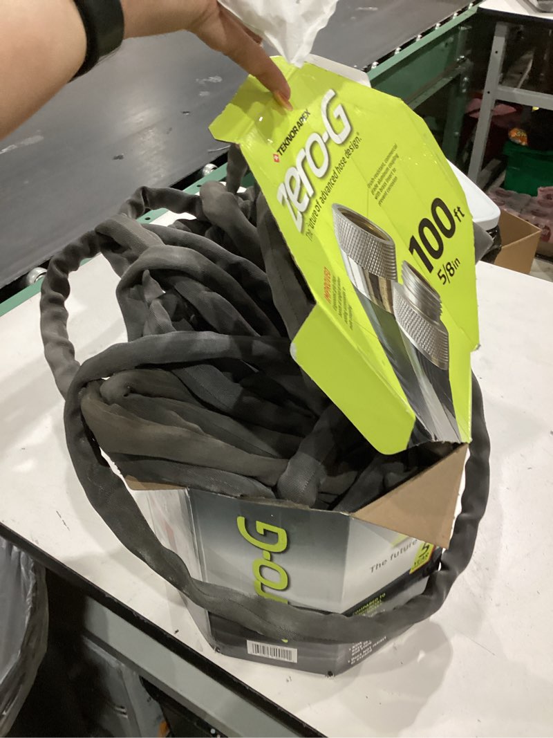 Condition photo showing As Is for teknor apex zero-g 5/8 in. d x 100 ft. l heavy duty commercial grade garden hose