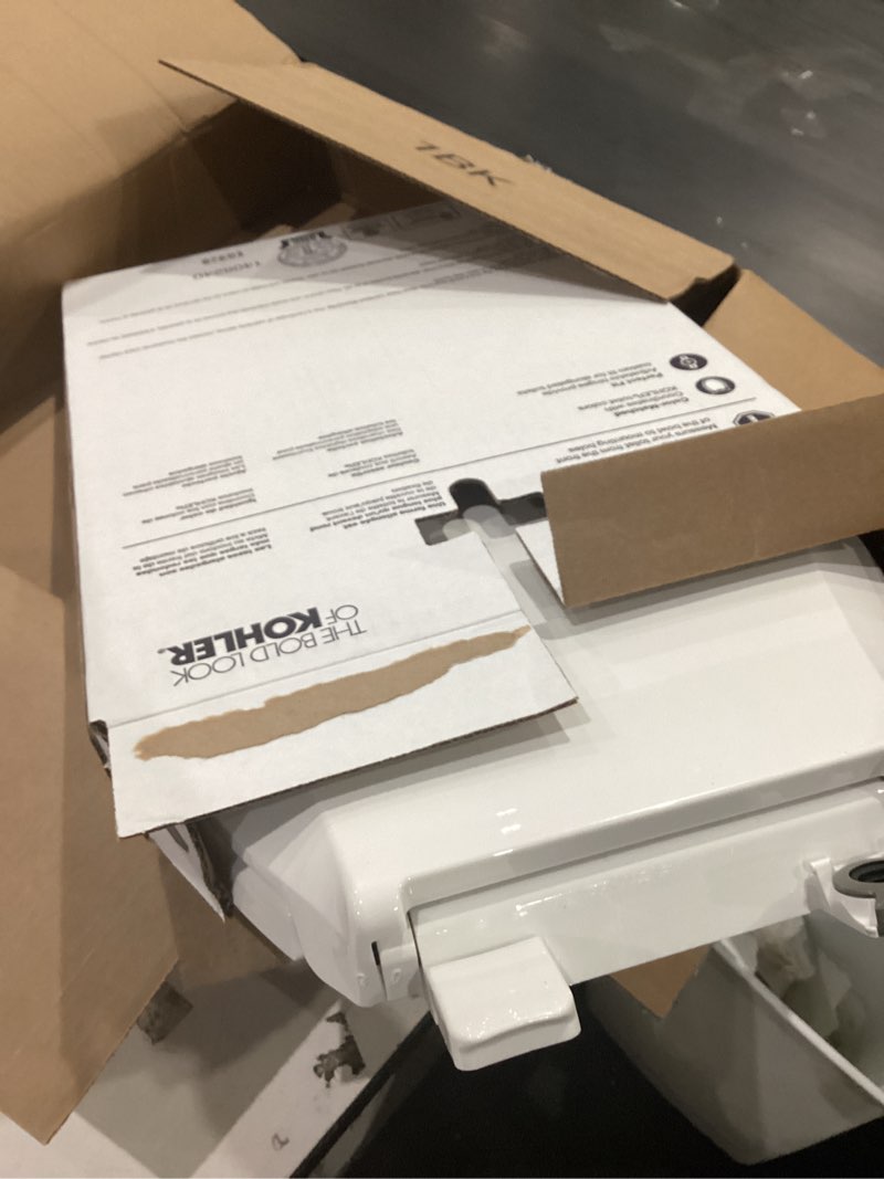 Condition photo showing Good Condition for kohler 4636-rl-0 cachet readylatch elongated toilet seat slow close, soft close toilet seat quiet lid, contoured grip-tight bumpers installation hardware, apartment essentials, white white elongated ready latch
