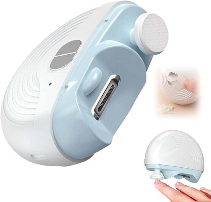 3 speeds strong power automatic nails clipper with polisher, led light, rechargeable clippers for thick fingernails