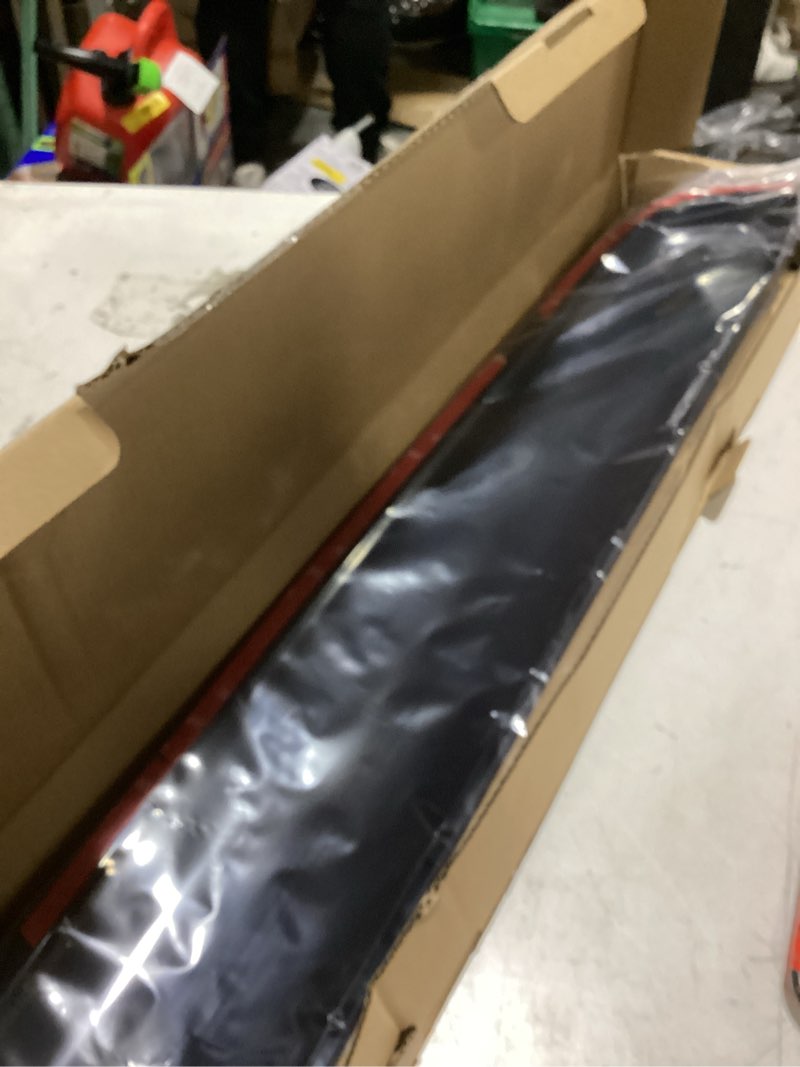 Condition photo showing As Is for set of 1 35" / 89cm (34" between the inner edge) universal small size smoke acrylic tape-on sun/rain guard top sun/moon roof visor fit 28“-34” moonroof/sunroof