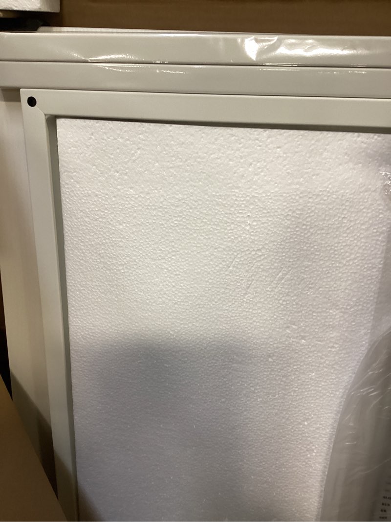 Condition photo showing Good Condition for Huuger Computer Desk, 55 Inch Home Office Desk, Gaming Writing Work from Home Study Desk, Large Legroom, Sturdy Metal Frame, Modern Simple, White White 54inch