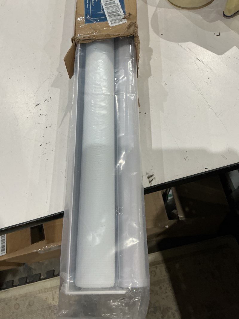Condition photo showing Good Condition for joydeco cordless zebra blinds for windows, dual layer free-stop zebra shades privacy light control for day and night, light filtering sheer blinds for indoor windows, home (35" w x 75" h, white) off-white 35" w x 75" h ready made