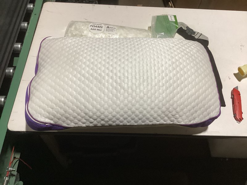 homelab adjustable shredded memory foam pillow queen size, cooling bed pillow for sleeping with removable cover, medium pillow for side stomach & back sleepers, 1 pack 20"x28"