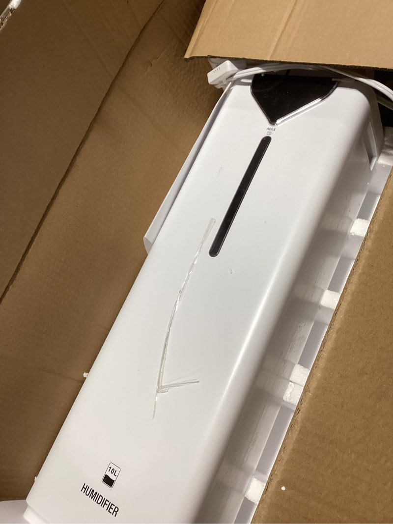 Condition photo showing Good Condition for 10l/2.6gal smart humidifiers for bedroom large room up to 600ft², 100h runtime cool mist top fill, ultra quiet 30db, auto control, essential oil tray, perfect for bedroom, office, baby, white