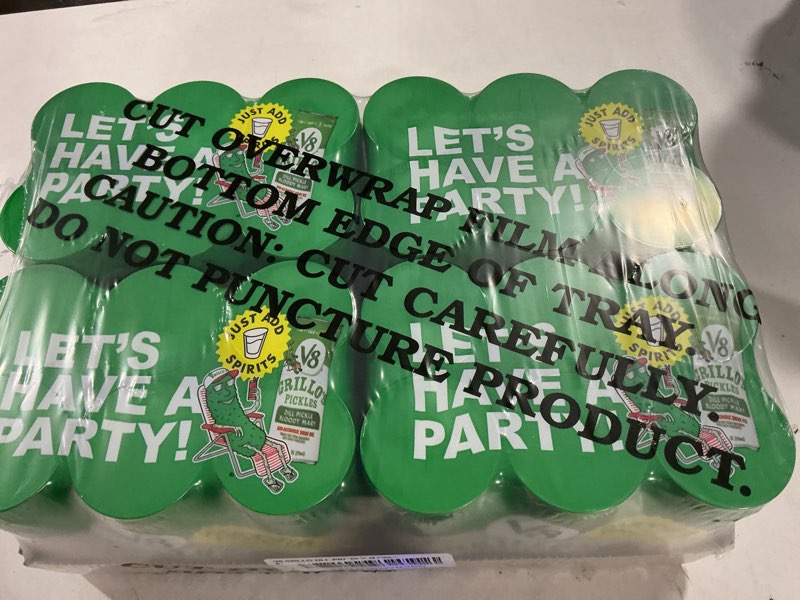 Condition photo showing New/Like New for V8 Grillo's Pickles Dill Pickle Bloody Mary Mix, 8 fl oz Can (24 Pack)