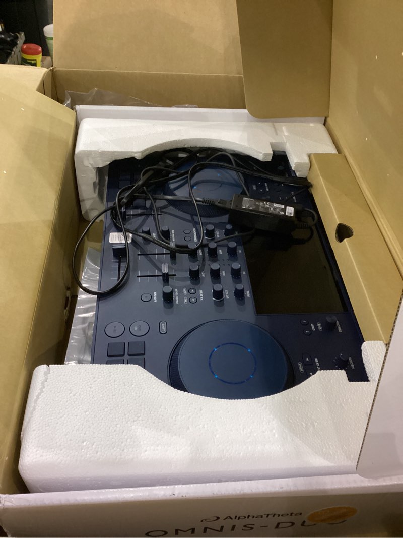 Condition photo showing As Is for alphatheta omnis-duo portable all-in-one battery powered dj controller
