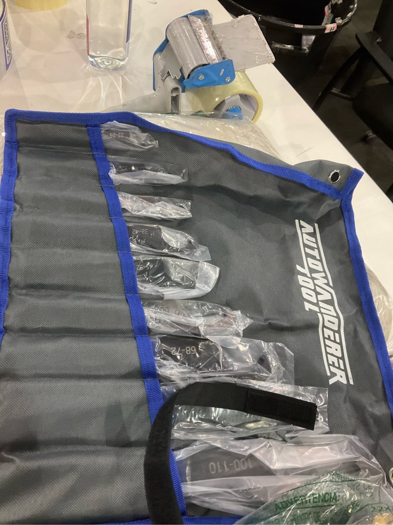 AutoWanderer Tool 9Pcs Coilover Spanner Wrench Set, Adjustable Shock Wrench Universal Carbon Steel S