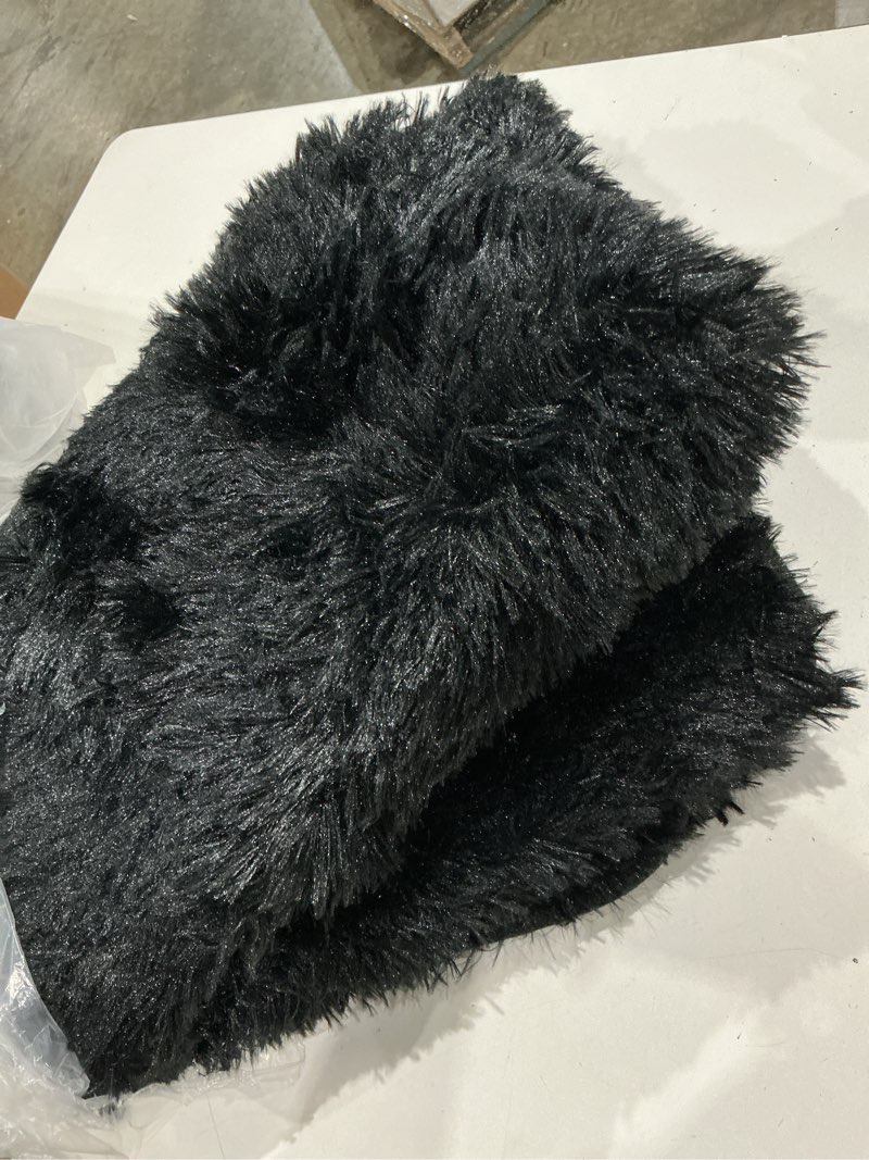 Condition photo showing Good Condition for noahas fluffy bedroom rug,3x5 feet plush fuzzy black area rugs for living room, non slip thick soft shaggy nursery furry floor dorm kids carpet black 3' x 5' (rectangular)