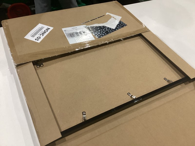 Condition photo showing Good Condition for black picture frame, 20x20 picture frame for square photo poster canvas certificate document display horizontally or vertically high transparent wall gallery(size 20 x 20 inches) black (pack of 1) 20x20