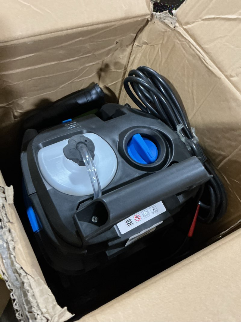 Condition photo showing As Is for electric pressure washer 5000psi 4.0gpm power washers with m22-14mm pressure hose 33ft, power sprayers high pressure with 1/4" qc compatible surface cleaner for home cars driveways, blue