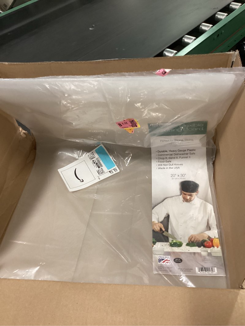 Condition photo showing Good Condition for Cut N' Funnel Large Food Service Grade Heavy Gauge Flexible Plastic Cutting Board Mat 1 Pack Made in the USA BPA Free Dishwasher Safe