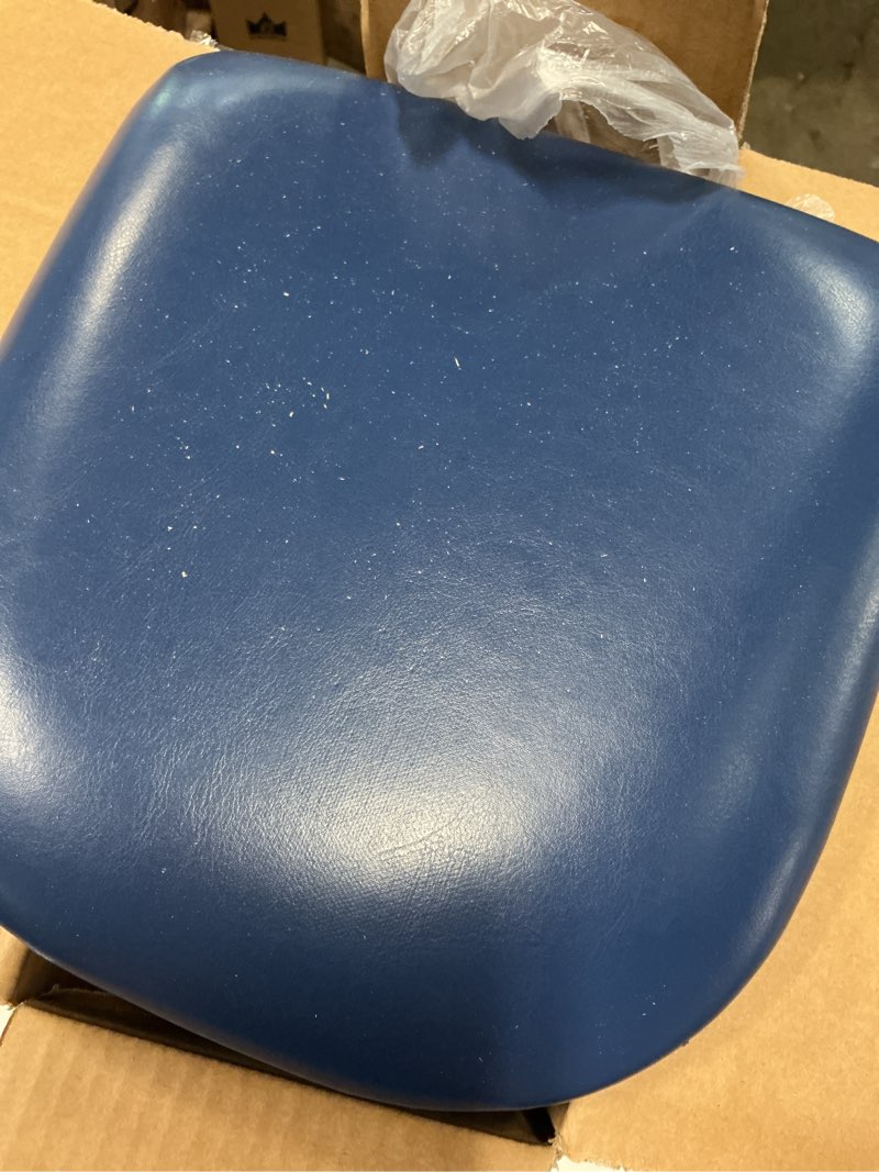 Condition photo showing Good Condition for pu leather seat covers for dining chairs, 4 pack 100% waterproof dining room chair seat covers stretch and wipeable kitchen chair cover protectors (pu navy, 4 pcs) navy set of 4