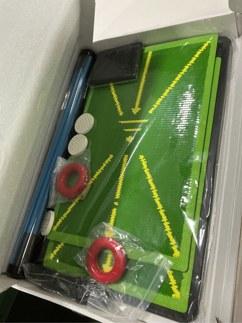 Condition photo showing Good Condition for 6-in-1 Golf Training Aid w/Divot Board, Golf Grip Trainer, Swing Trainer, Alignment Sticks | Golf Accessories for Men & Women | Hitting Mat Practice Indoor & Outdoor