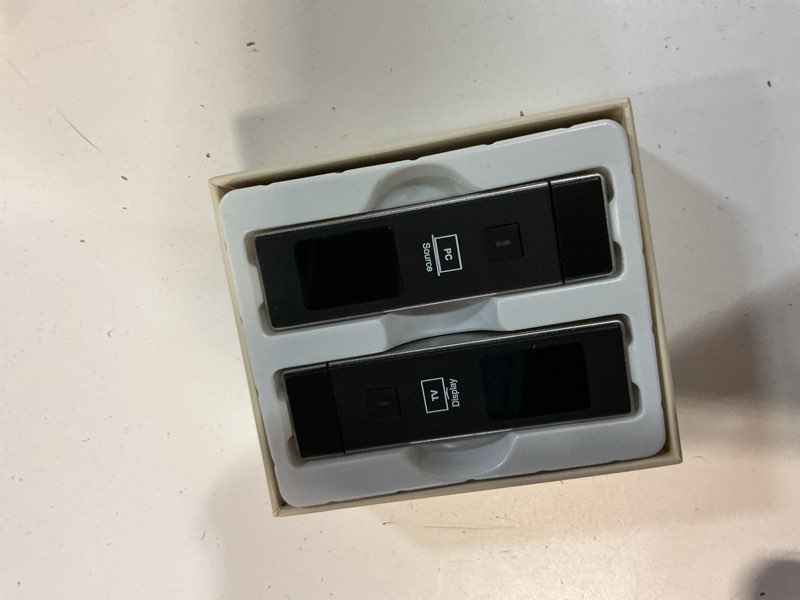 Condition photo showing Good Condition for 2026 new wireless hdmi transmitter and receiver, 360ft/110m extender 4k decode 1080p@60hz output with led display, plug&play 5.8+2.4g streaming video/audio from pc/laptop/tv box to monitor black