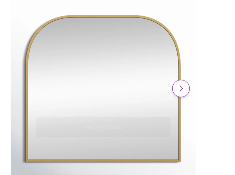 Sabine Metal Wide Arch Wall Mirror( size 40” X 38” inches)